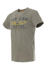 Round neck t-shirt top gun fighters khaki - Image n°2