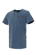 Men's blue top gun V-neck t-shirt - Image n°1