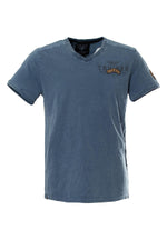 Men's blue top gun V-neck t-shirt - Image n°2