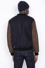 Teddy US bi-material wool and cowhide leather - Image n°4