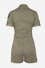 Oekotex military khaki playsuit - Image n°9