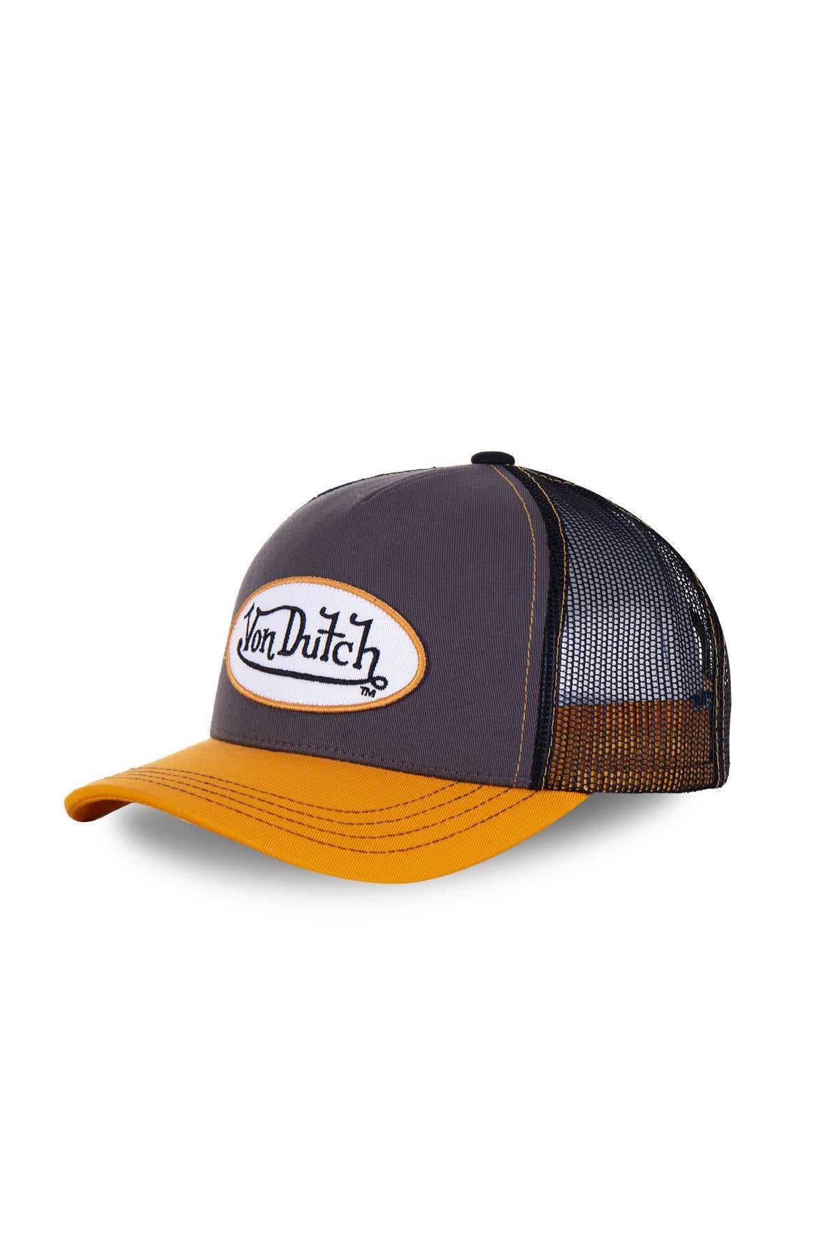Yellow and purple trucker cap - Image n°1