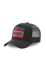 Black US flag trucker cap - Image n°1