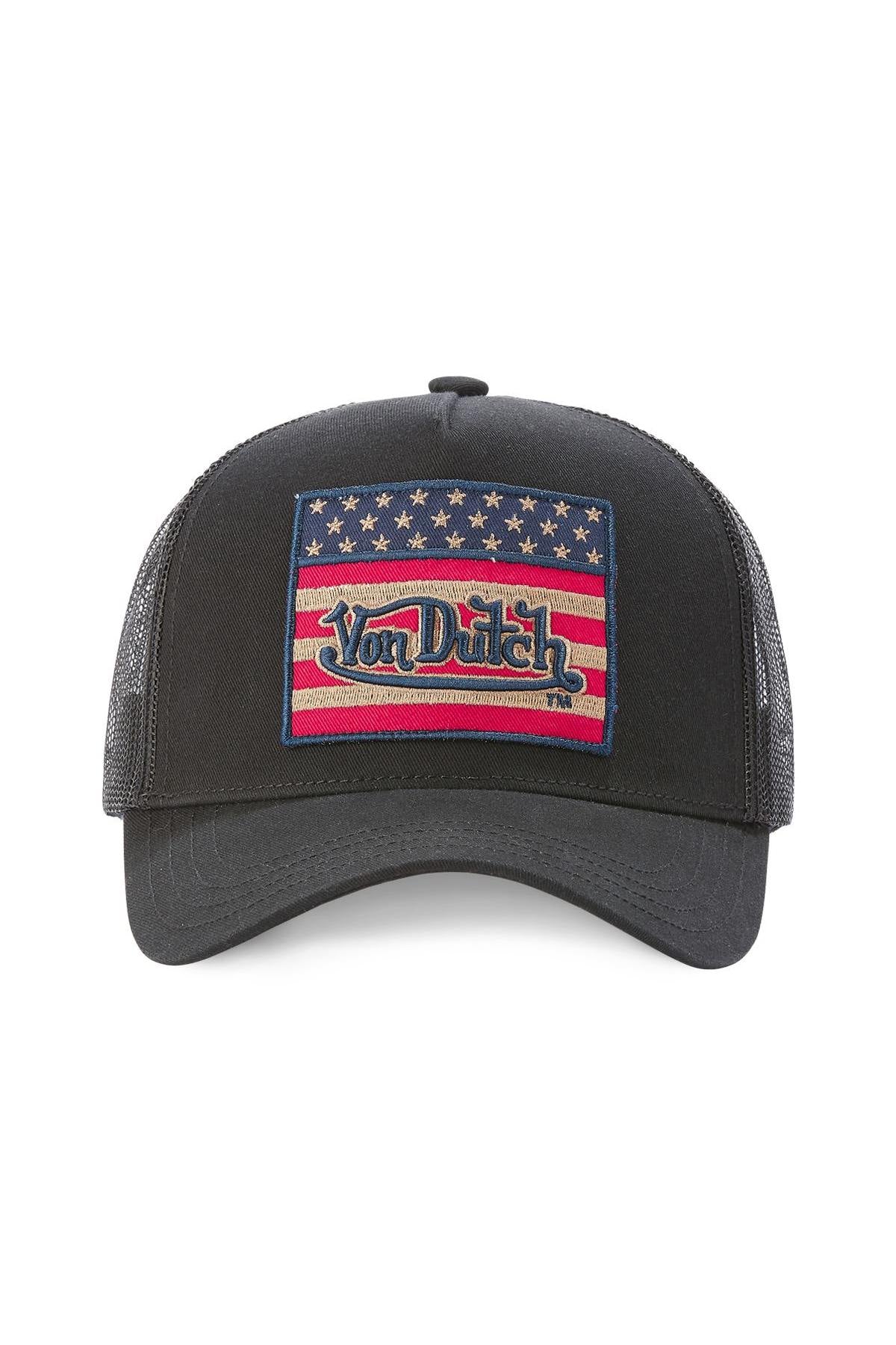 Black US flag trucker cap - Image n°4