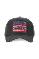Black US flag trucker cap - Image n°4