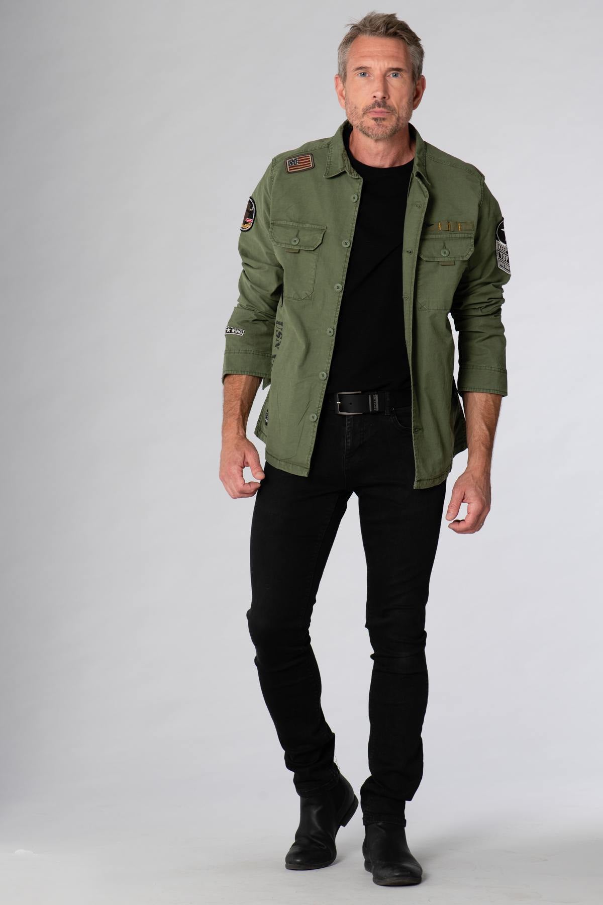 Khaki top gun military jacket - Image n°3