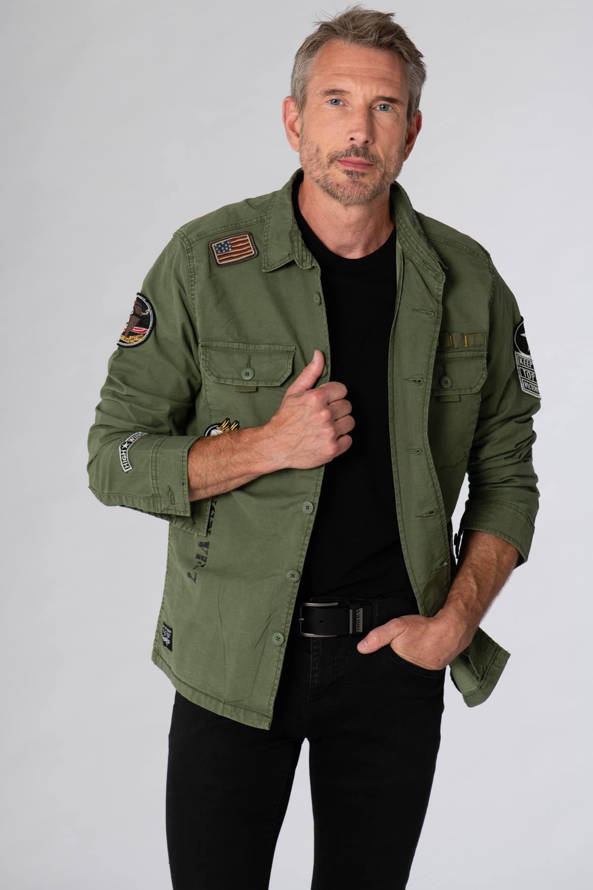 Khaki top gun military jacket - Image n°5