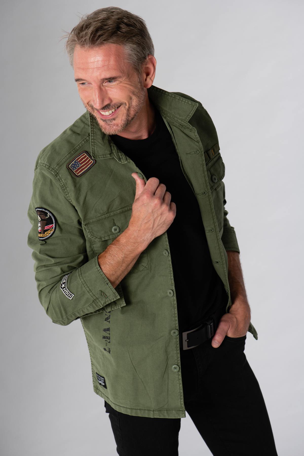Khaki top gun military jacket - Image n°1