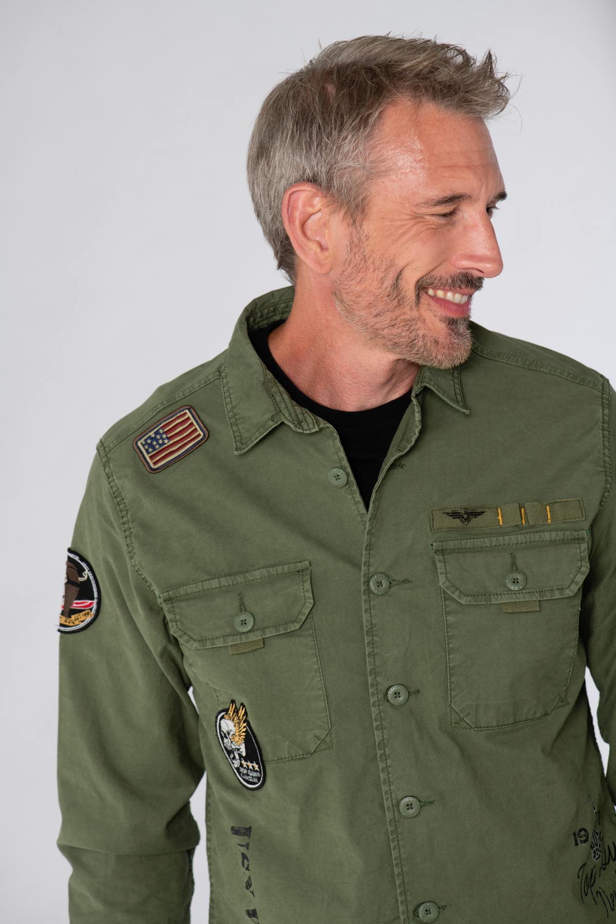 Khaki top gun military jacket - Image n°6
