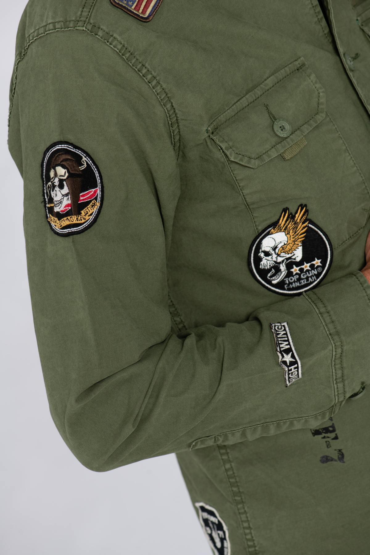 Khaki top gun military jacket - Image n°7