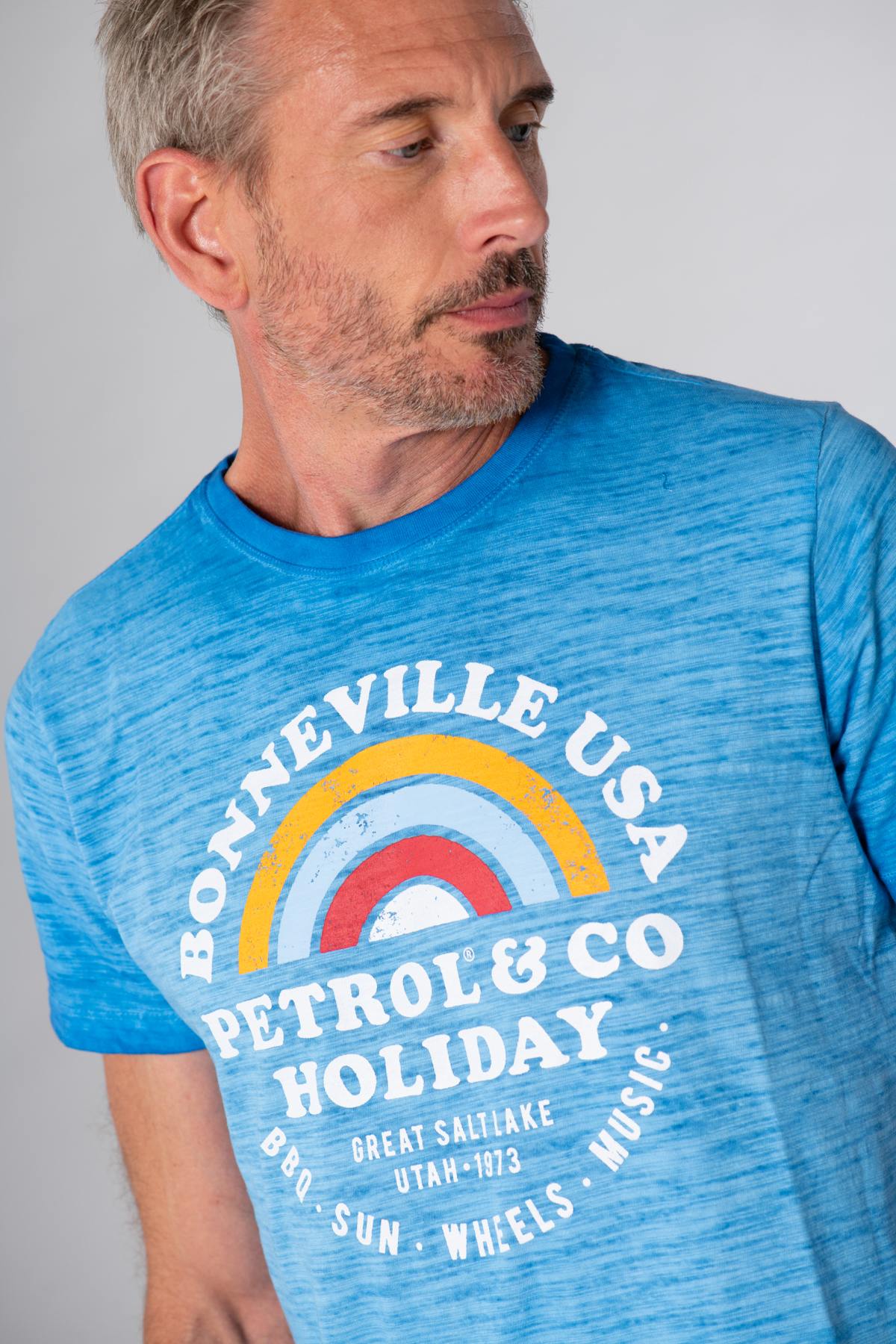 Electric blue Bonneville USA t-shirt - Image n°2