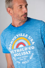 Electric blue Bonneville USA t-shirt - Image n°2