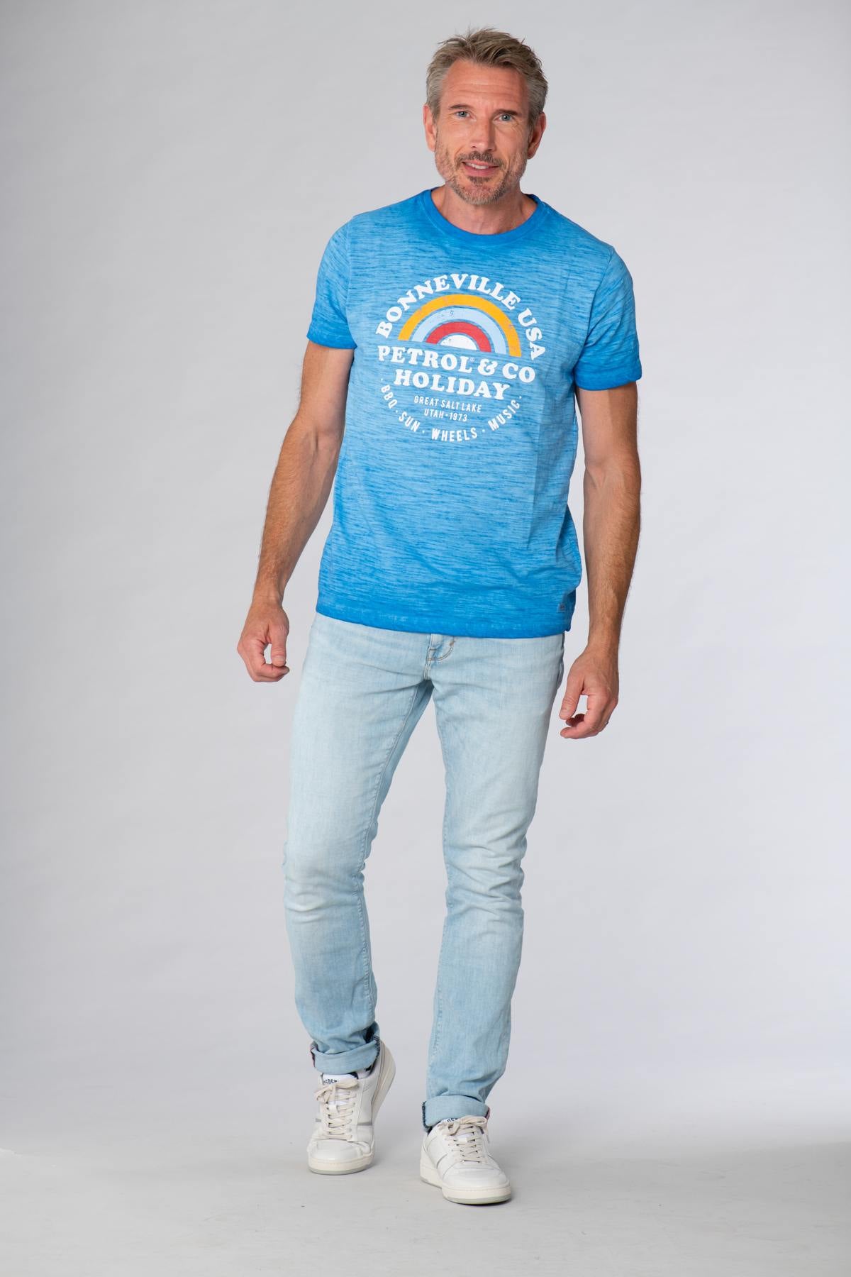 Electric blue Bonneville USA t-shirt - Image n°3