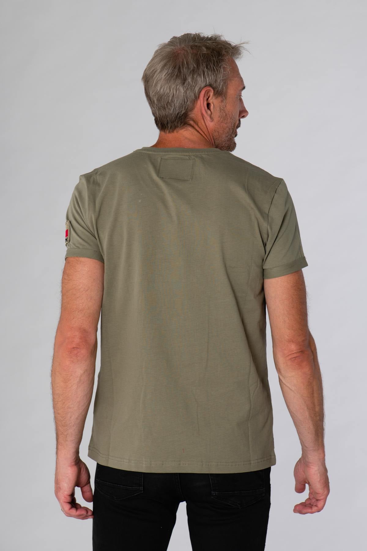 Khaki military t-shirt - Image n°3