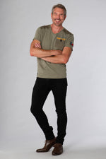 Khaki military t-shirt - Image n°2