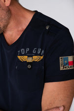 Top Gun Texas men's navy blue t-shirt - Image n°4