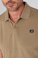 Men's sand-colored polo shirt - Image n°4