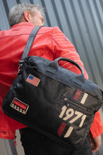 Black leather briefcase bag by Steve McQueen - Image n°1