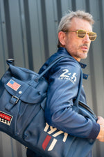 Blue genuine leather bag by McQueen - Image n°1