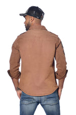 Brown patched shirt - Image n°3