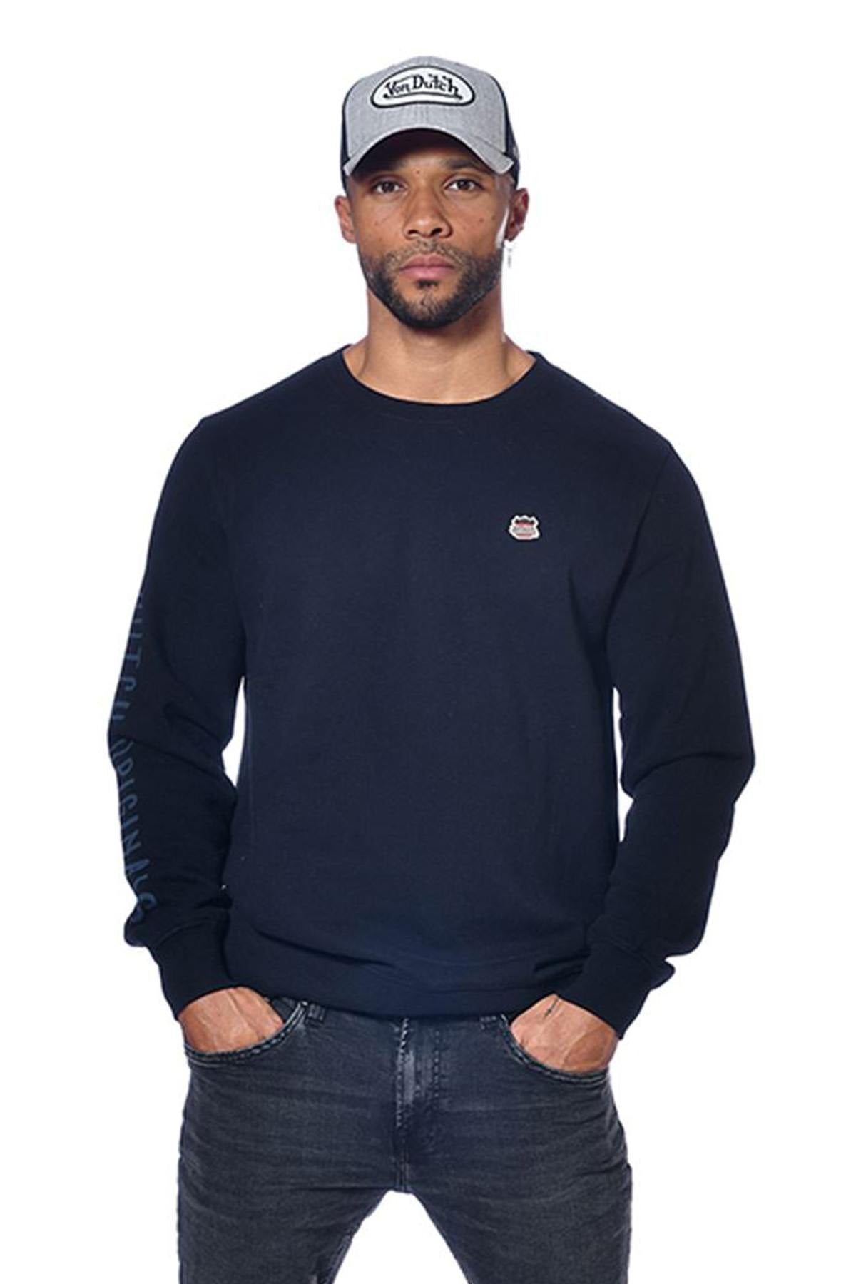 Navy blue skull print sweater - Image n°2