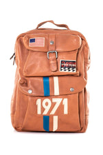 Cognac leather backpack Steve McQueen 1971 - Image n°6