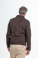 Soft maroon nubuck jacket, inspired by Steve McQueen's racing legacy. - Image n°4
