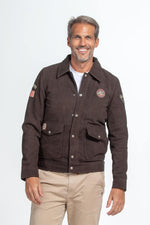 Soft maroon nubuck jacket, inspired by Steve McQueen's racing legacy. - Image n°1