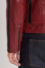 Red Racing Leather Jacket - Image n°8