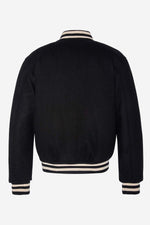 Black wool varsity jacket - Image n°3
