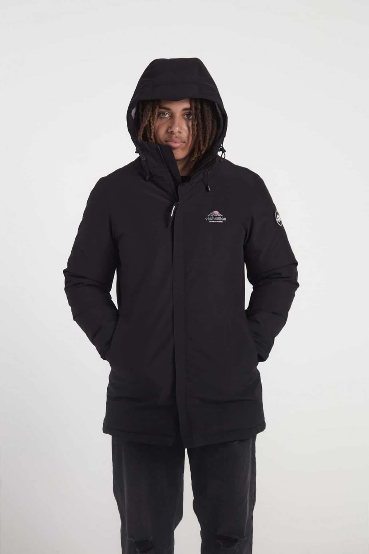 Black technical winter parka - Image n°1