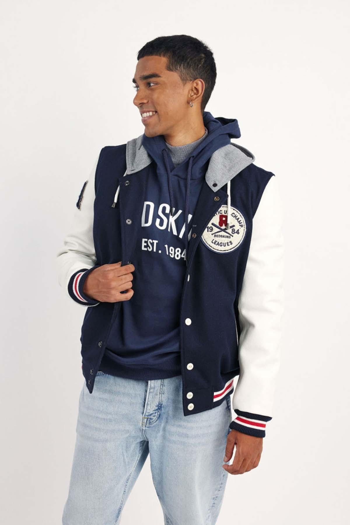 Redskins' Dunk Hatch: dark navy vachetta leather with white accents. - Image n°5