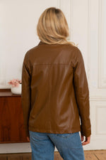 NANCY FAUVE 510: sheep leather, regular fit, buttoned elegance. - Image n°5