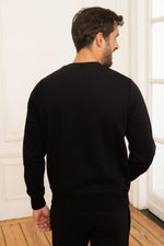 Men's black sportswear sweater - Image n°3