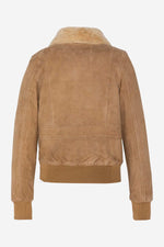 Women's A-2 pilot jacket in suede leather - Image n°8