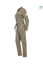  Khaki trucker jumpsuit with patches - Image n°3