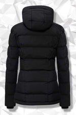 Women's black padded parka - Image n°9