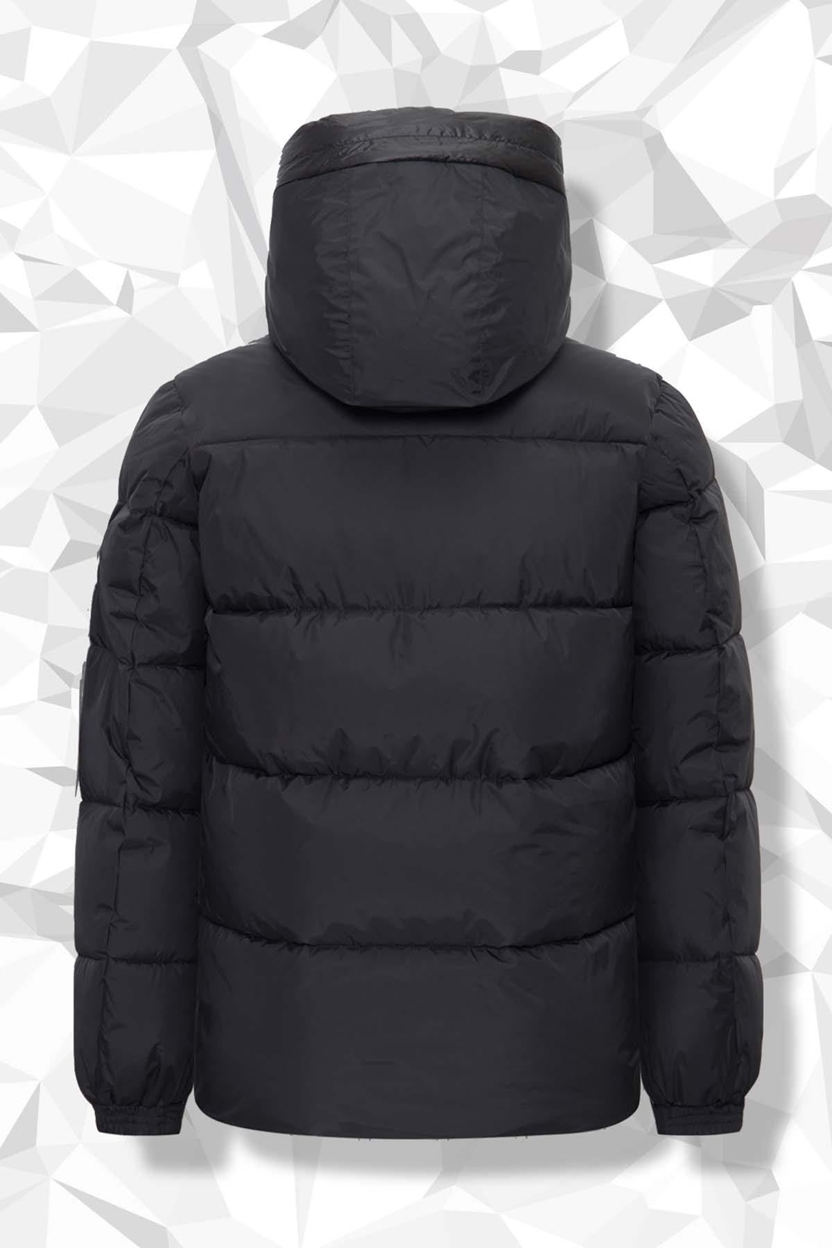 Warm black down jacket - Image n°8