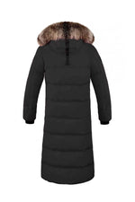 Extra-long padded women's down jacket - Image n°10