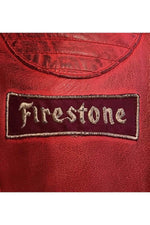 Women's racing jacket in red leather - Image n°5