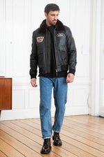 Type G1 aviator jacket in goatskin leather - Image n°3