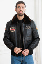 Type G1 aviator jacket in goatskin leather - Image n°2