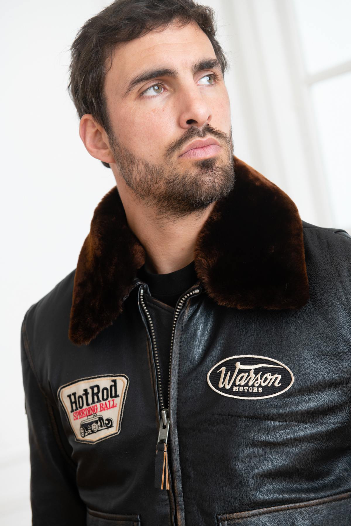 Type G1 aviator jacket in goatskin leather - Image n°9