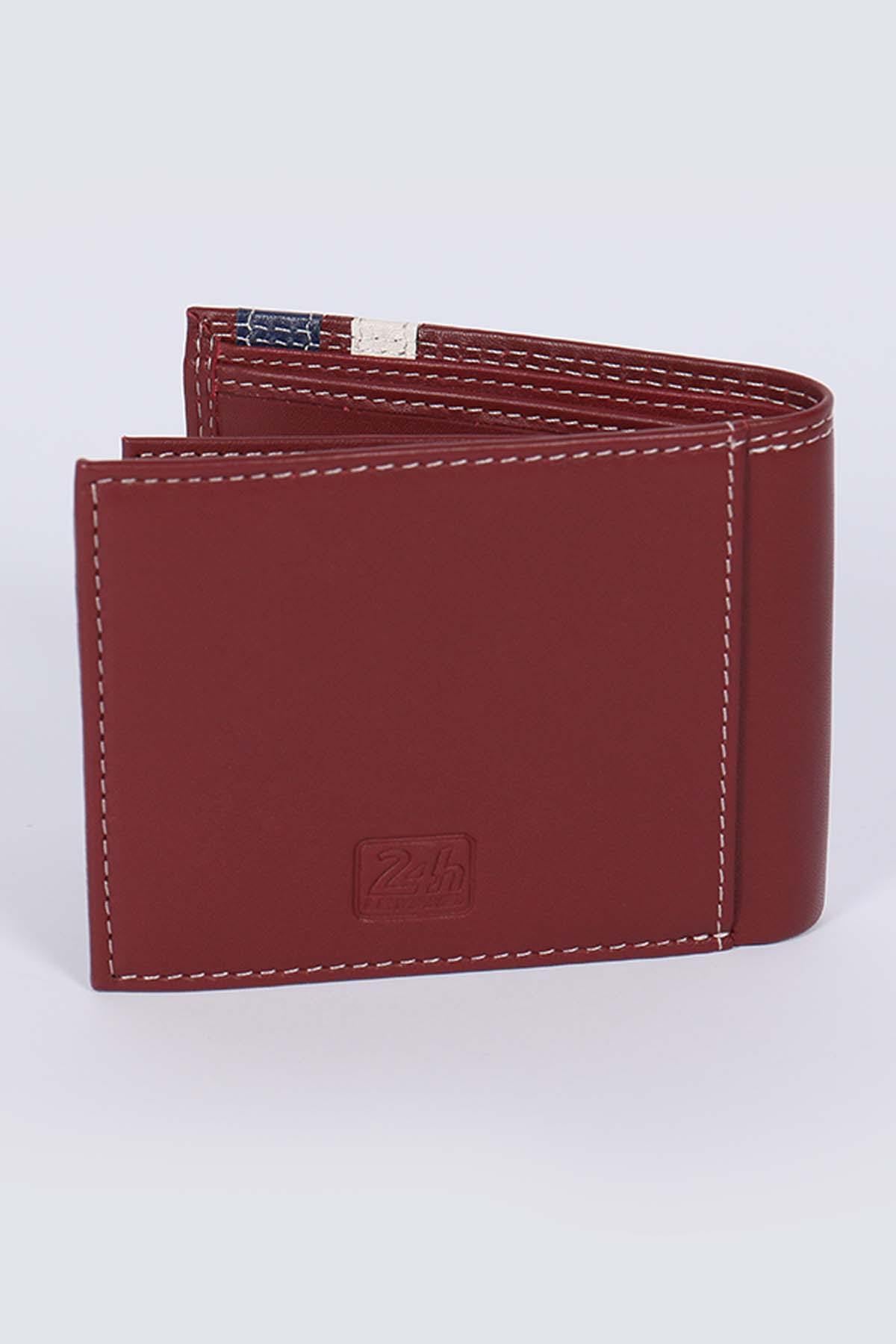 Dark red sheepskin wallet - Image n°4