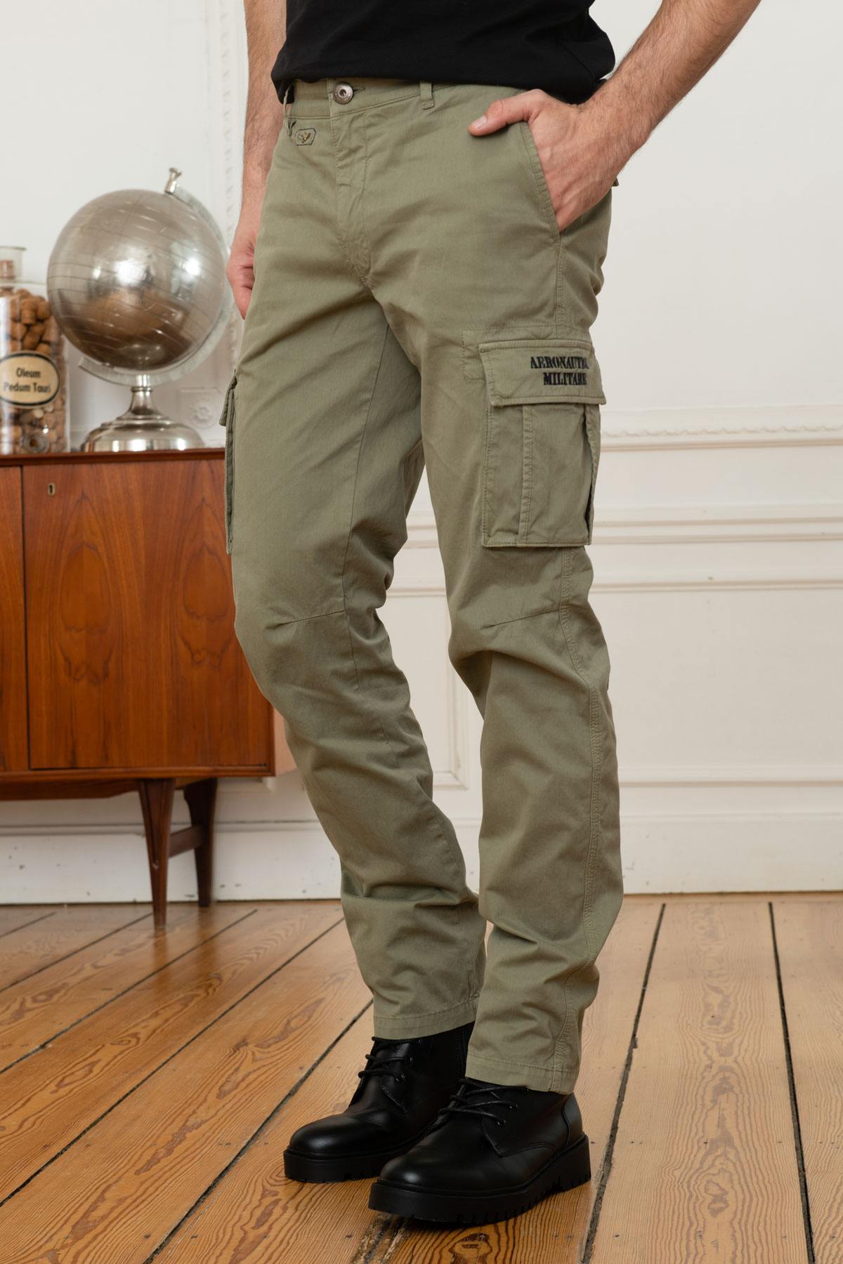 Green Aeronautica Embroidered Cargo Pants - Image n°3