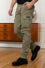 Green Aeronautica Embroidered Cargo Pants - Image n°1
