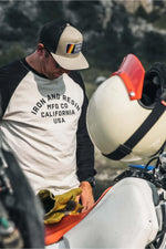  Two-tone vintage long-sleeved motorcycle t-shirt - Image n°2