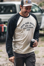  Two-tone vintage long-sleeved motorcycle t-shirt - Image n°1