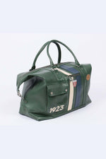 100 years of Le Mans travel bag in green leather - Image n°1