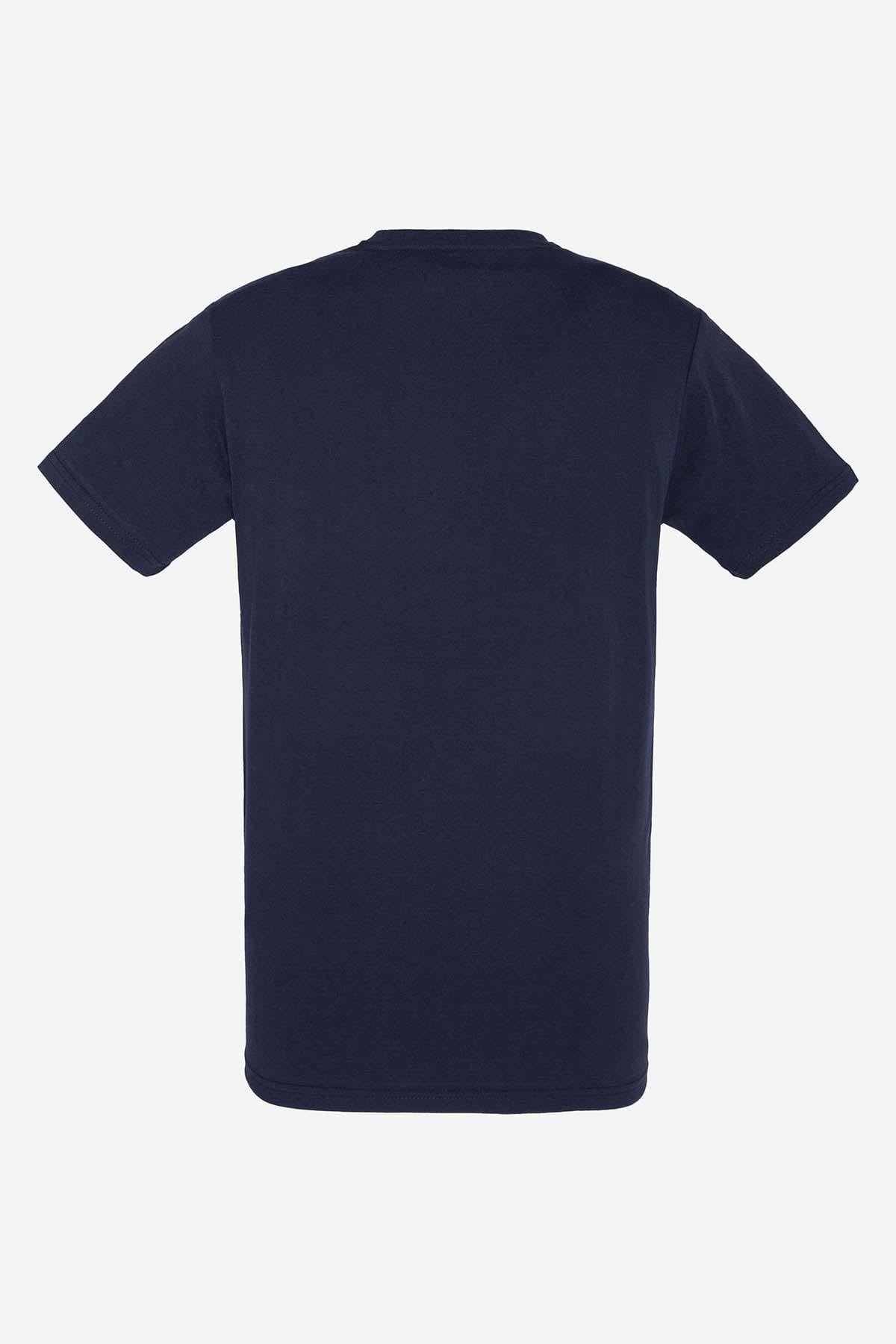Pack of 2 plain navy blue and heather gray t-shirts - Image n°6